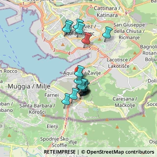 Mappa Via Flavia di Aquilinia, 34015 Muggia TS, Italia (1.352)