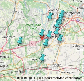 Mappa Via Leonardo da Vinci, 20056 Trezzo sull'Adda MI, Italia (6.22333)