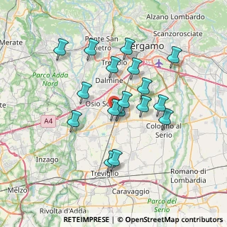 Mappa 24040 Verdellino BG, Italia (6.30471)