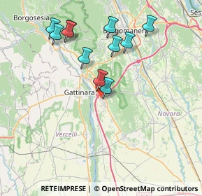Mappa Via Romagnano, 28074 Ghemme NO, Italia (7.63455)