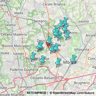 Mappa Strada Comunale Vecchia Muggiò, 20835 Muggiò MB, Italia (2.83188)