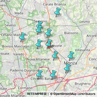 Mappa Strada Comunale Vecchia Muggiò, 20835 Muggiò MB, Italia (3.73583)