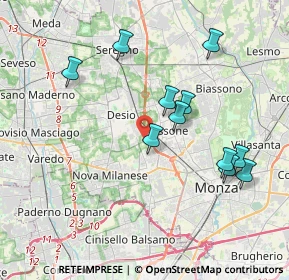 Mappa Strada Comunale Vecchia Muggiò, 20835 Muggiò MB, Italia (3.75727)