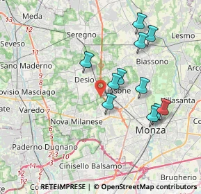 Mappa Strada Comunale Vecchia Muggiò, 20835 Muggiò MB, Italia (3.44545)