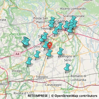 Mappa Via Cernaia, 24049 Verdello BG, Italia (7.0845)