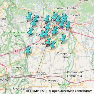 Mappa Via Cernaia, 24049 Verdello BG, Italia (6.913)