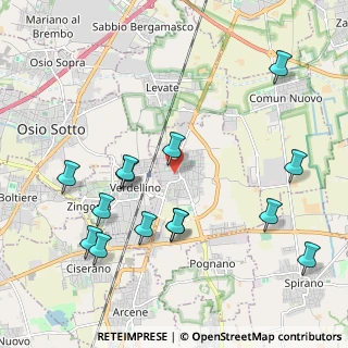 Mappa Via Cernaia, 24049 Verdello BG, Italia (2.30286)