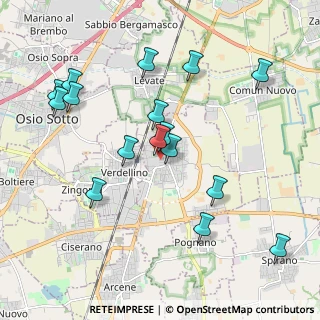 Mappa Via Cernaia, 24049 Verdello BG, Italia (2.04063)