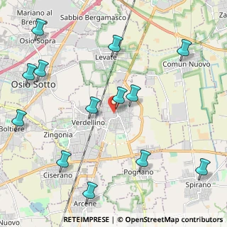 Mappa Via Cernaia, 24049 Verdello BG, Italia (2.65462)