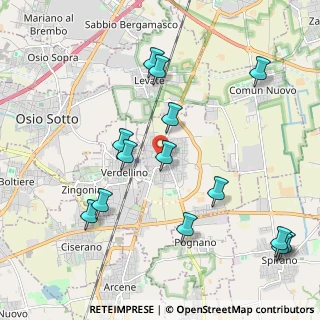 Mappa Via Cernaia, 24049 Verdello BG, Italia (2.30857)