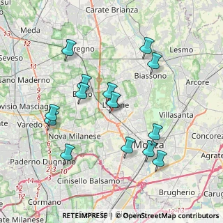 Mappa Via Alessandro Guidoni, 20851 Lissone MB, Italia (3.86286)