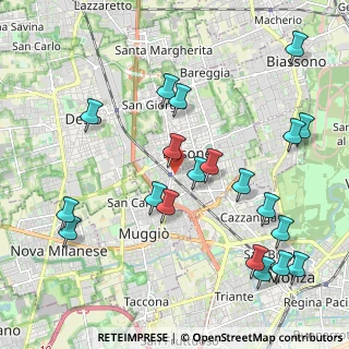 Mappa Via Alessandro Guidoni, 20851 Lissone MB, Italia (2.367)