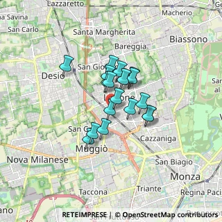 Mappa Via Alessandro Guidoni, 20851 Lissone MB, Italia (1.08737)