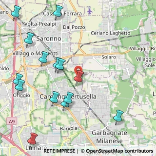 Mappa Via delle Grigne, 21042 Caronno Pertusella VA, Italia (2.65071)