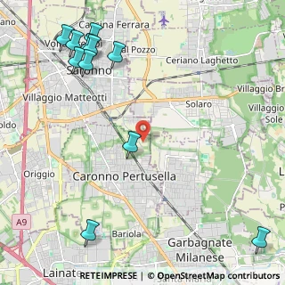 Mappa Via delle Grigne, 21042 Caronno Pertusella VA, Italia (3.00727)