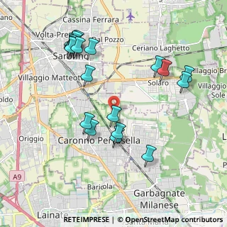 Mappa Via delle Grigne, 21042 Caronno Pertusella VA, Italia (2.161)