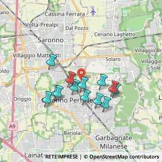 Mappa Via delle Grigne, 21042 Caronno Pertusella VA, Italia (1.52385)
