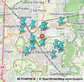 Mappa Via delle Grigne, 21042 Caronno Pertusella VA, Italia (1.55286)