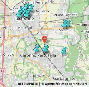 Mappa Via delle Grigne, 21042 Caronno Pertusella VA, Italia (2.43647)