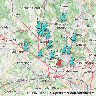 Mappa Via delle Grigne, 21042 Caronno Pertusella VA, Italia (6.3025)