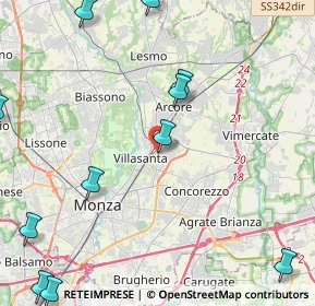 Mappa Via Amatore Sciesa, 20852 Villasanta MB, Italia (6.09182)