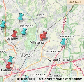 Mappa Via Amatore Sciesa, 20852 Villasanta MB, Italia (6.35)