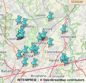 Mappa Via Amatore Sciesa, 20852 Villasanta MB, Italia (3.974)