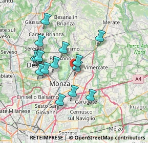 Mappa Via Amatore Sciesa, 20852 Villasanta MB, Italia (6.55133)