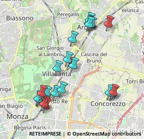 Mappa Via Amatore Sciesa, 20852 Villasanta MB, Italia (2.091)