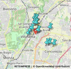 Mappa Via Amatore Sciesa, 20852 Villasanta MB, Italia (1.17529)