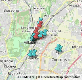 Mappa Via Amatore Sciesa, 20852 Villasanta MB, Italia (1.059)