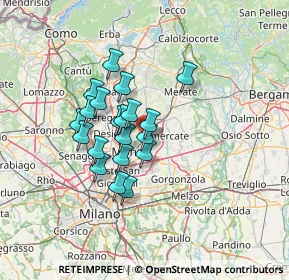 Mappa Via Amatore Sciesa, 20852 Villasanta MB, Italia (10.1435)