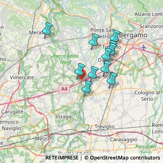 Mappa Via Torquato Tasso, 24042 Capriate San Gervasio BG, Italia (6.03727)