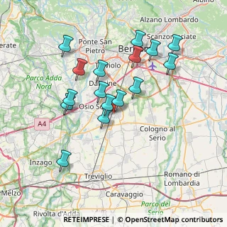 Mappa Via Gnocchi Don, 24049 Verdello BG, Italia (6.88625)