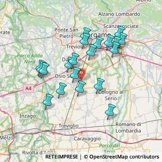 Mappa Via Castello, 24049 Verdello BG, Italia (7.08)