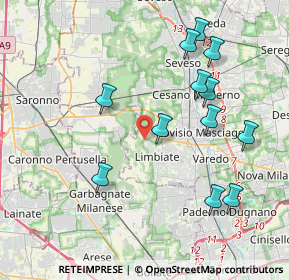 Mappa Via Guglielmo Oberdan, 20812 Limbiate MB, Italia (4.12083)