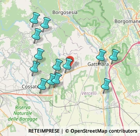 Mappa 13060 Roasio VC, Italia (7.57385)