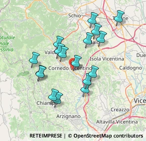 Mappa Via Monte Cengio, 36073 Cornedo Vicentino VI, Italia (6.67529)