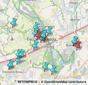 Mappa Via Milazzo, 20056 Trezzo sull'Adda MI, Italia (1.955)