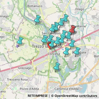 Mappa Via Milazzo, 20056 Trezzo sull'Adda MI, Italia (1.597)