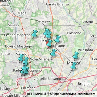 Mappa Via Umberto Giordano, 20832 Desio MB, Italia (4.16929)