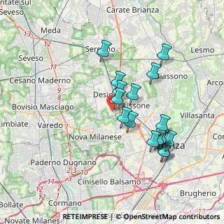 Mappa Via Umberto Giordano, 20832 Desio MB, Italia (3.38941)