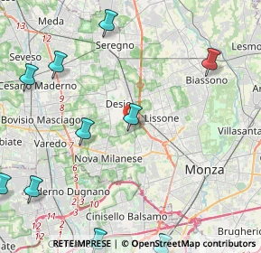 Mappa Via Umberto Giordano, 20832 Desio MB, Italia (6.21909)