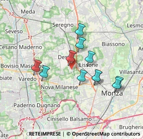 Mappa Via Umberto Giordano, 20832 Desio MB, Italia (3.05545)