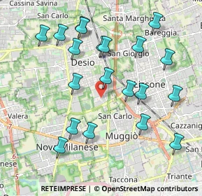 Mappa Via Umberto Giordano, 20832 Desio MB, Italia (2.0965)