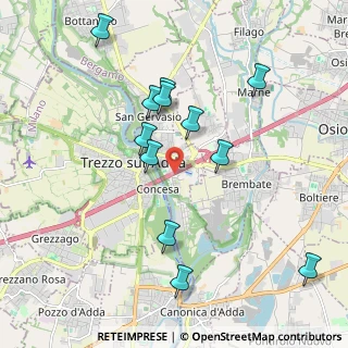 Mappa Via Crespi, 24042 Capriate San Gervasio BG, Italia (1.98)