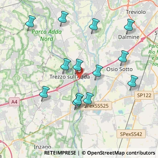 Mappa Via Crespi, 24042 Capriate San Gervasio BG, Italia (4.21462)