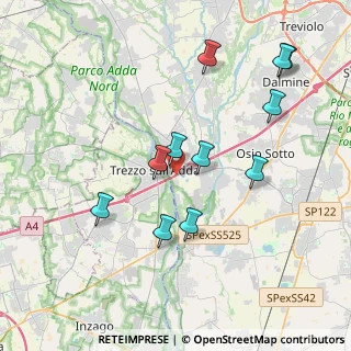 Mappa Via Crespi, 24042 Capriate San Gervasio BG, Italia (3.81364)