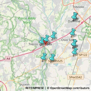 Mappa Via Crespi, 24042 Capriate San Gervasio BG, Italia (3.99818)