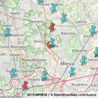 Mappa Via Donatello, 20851 Lissone MB, Italia (6.61867)